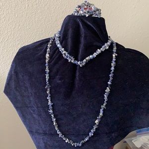 Blue stone necklace